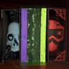 Masque And Skull Book Nook Kit Gothic Skull Book Ends Handmade Bookshelf Decoration for Halloween Shelf Tabletop Display