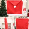 2/4/6ks vánoční dekorace potahy na židle, vánoční čepice na křeslo se sněhovou vločkou Santa Claus Red Hat, sady potahů na kuchyňské jídelní židle