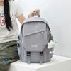 Schoolbag Large capacity junior high school student schoolbag Korean version Mori Harajuku light backpack versatile solid color tooling bag 1011