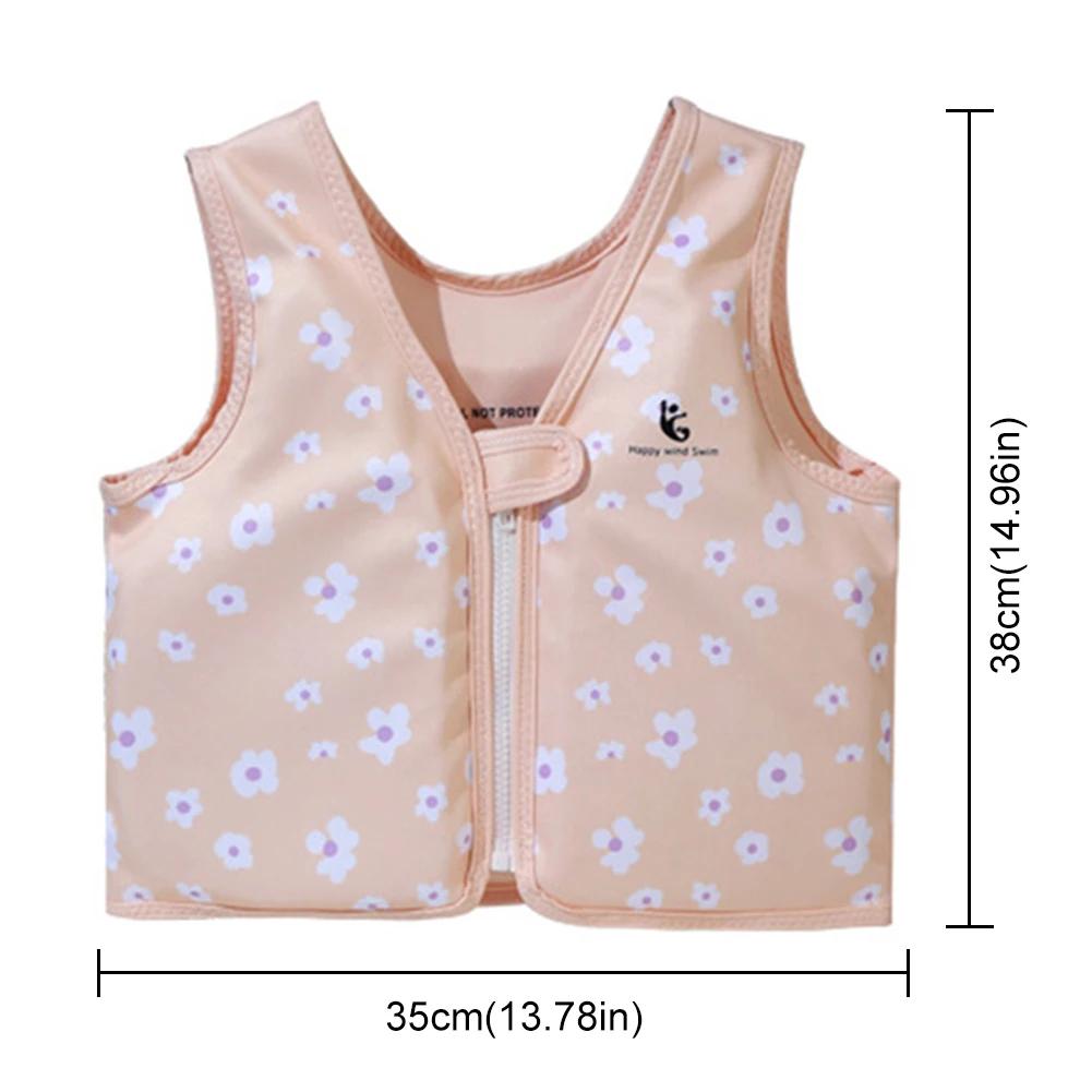 Summer Baby Swimsuit Sun Protection Vest Unisex Children's Swimming Aid Buoyancy Vest Floatation Jackets for Ages 2-6 Kids