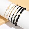 Vintage Star Crystal Rice Bead Bracelet Set for Women Delicate Beaded Stackable Design Bracelet Girls Party Jewelry Accessory