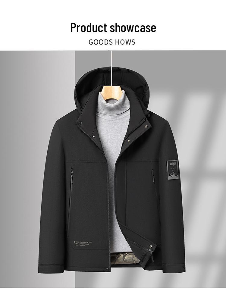 Men's Winter Ski Suit: Cotton-Padded Thickened Wool Jacket for Outdoor & Casual Use