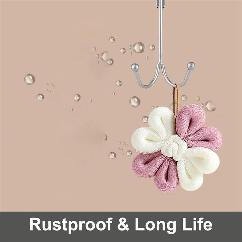AEE4-2Packs Over The Door Double Hanger Hooks, Metal Twin Hooks Organizer For Hanging Coats, Hats, Robes, Towels- Silver