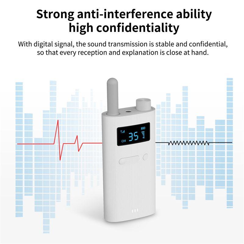 ABNR 1 Set Tour Guide System 2.4G Wireless Transmitter Receivers For Excursion Factory Church Training Cycling Tour Microphone