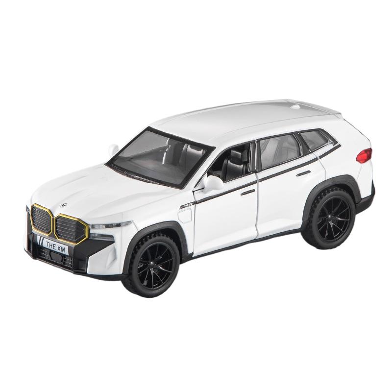 1/32 BMW THE XM SUV Alloy Car Model Sound and Light Pull Back Children's Toy Collectibles Birthday Gift