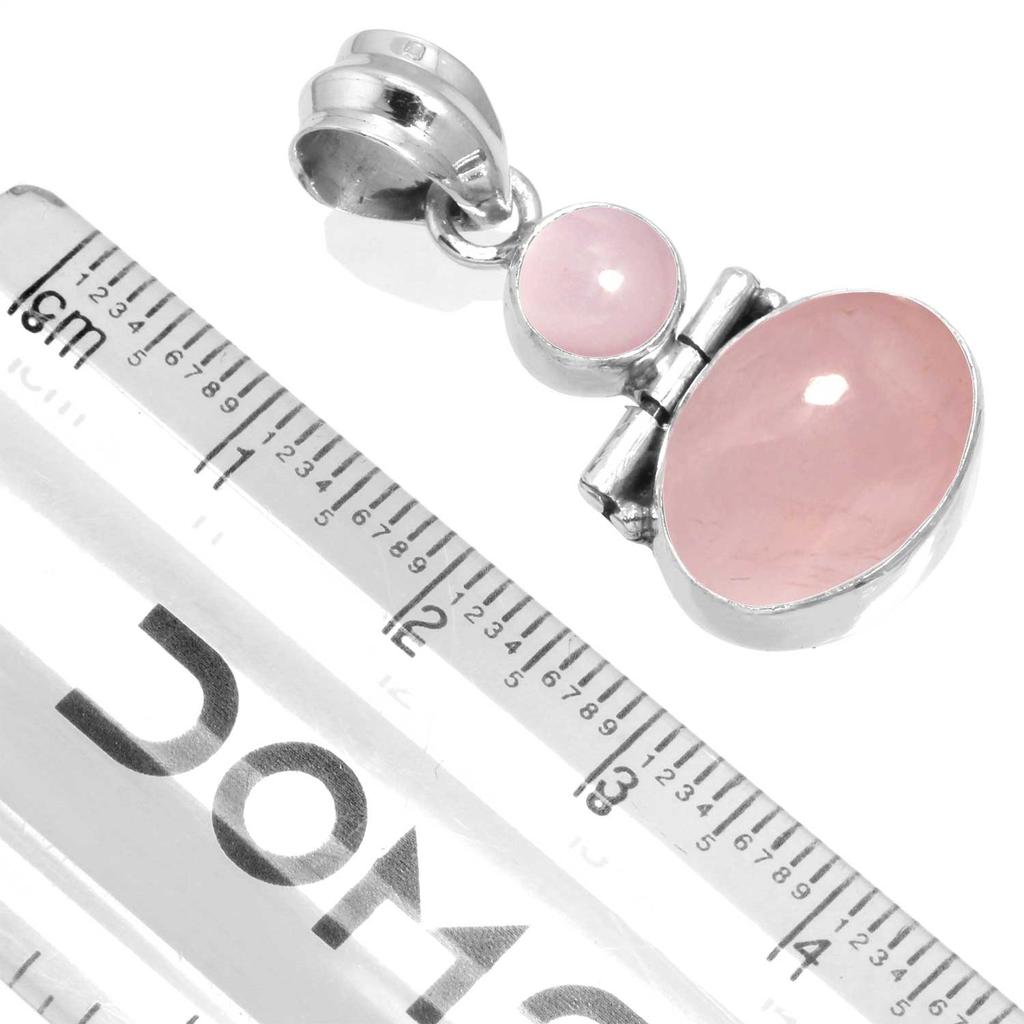 925 Sterling Silver Pendant Women Gemstone Handmade Jewelry Wedding Gift Malachite Moonstone Rose Quartz Red Stone Smoky Topaz Tiger Eye Vintage