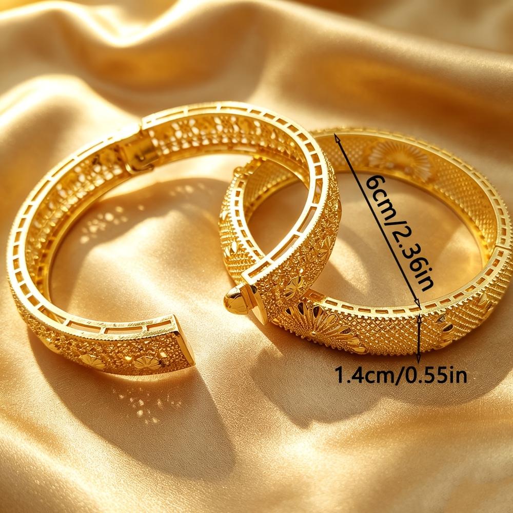 2A luxurious golden bohemian floral bracelet, suitable for both men and women, an ideal accessory for brides, weddings, parties, gatherings, and