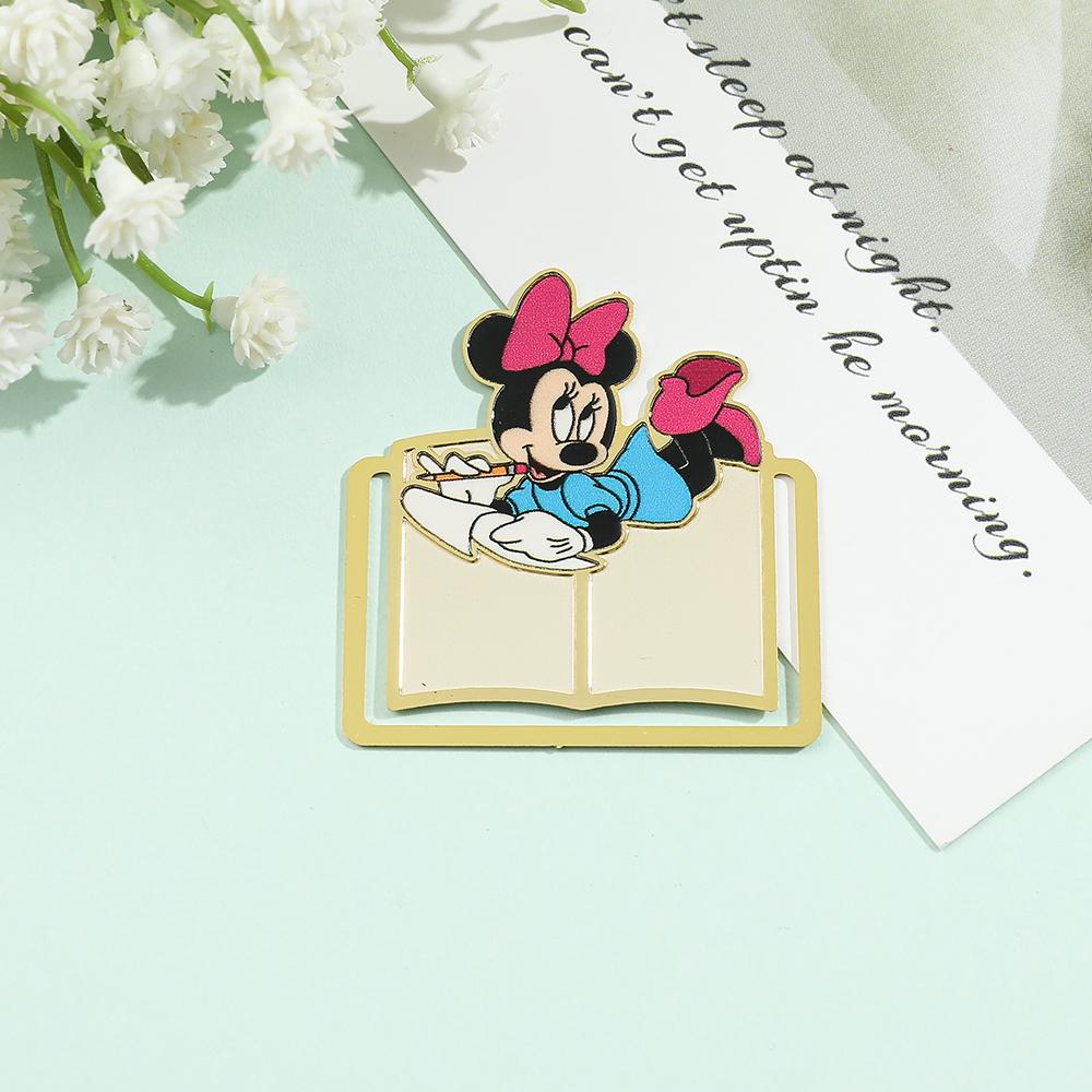 Cute Cartoon Mickey and Friends Bookmarks Anime Book Clips Metal Book Mark Anime Fans Collection Gift for Book Lovers Stationery