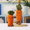 Cute Carrot Vegetable Plush Keychain, Small Stuffed Pendant for Bag Backpack Purse, Kawaii Key Ring Charm, Gift for Girls Women