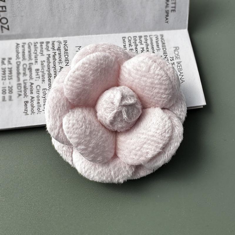 Luxury French Wool Velvet Camellia Brooch Lapel Pin & Hair Clip