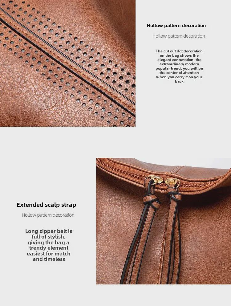 Guangzhou Women's Tassel Hollow Shoulder Bag - Large, Leisure Purse