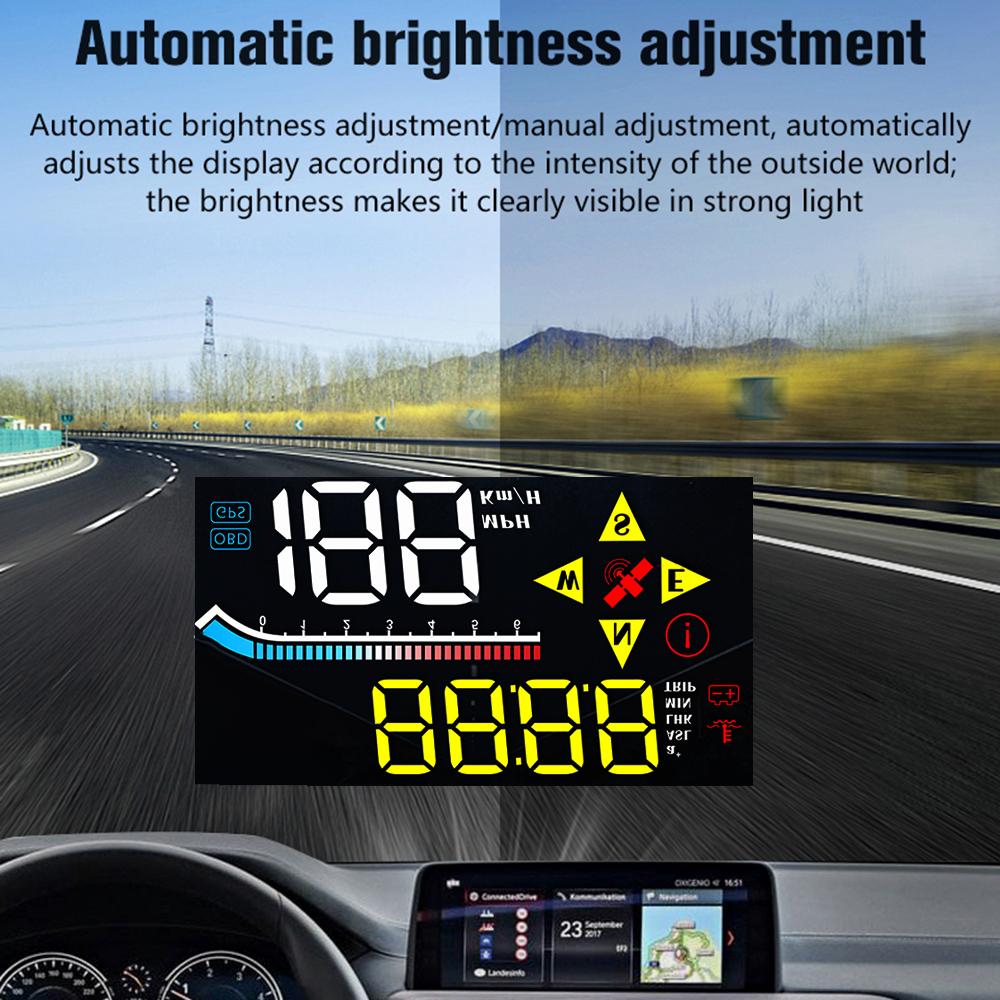 Digital Windshield Projector M17 OBD GPS Head Up Display for All Cars Car HUD Speedometer Auto Electronics Accessories