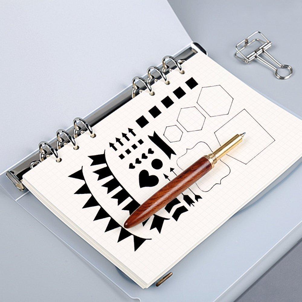 30/20/12 Stück Bullet Journaling Schablonen Set Vorlage Geometrische Form Planer Schablone Scrapbooking Schablonen zum Malen und Dekorieren