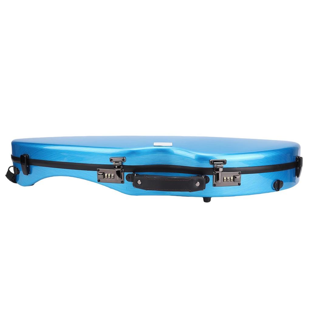 4 4 Violin Storage Case with Hygrometer and Combination Lock Shoulder Straps Lightweight Carbon Fiber Violin Box Blue