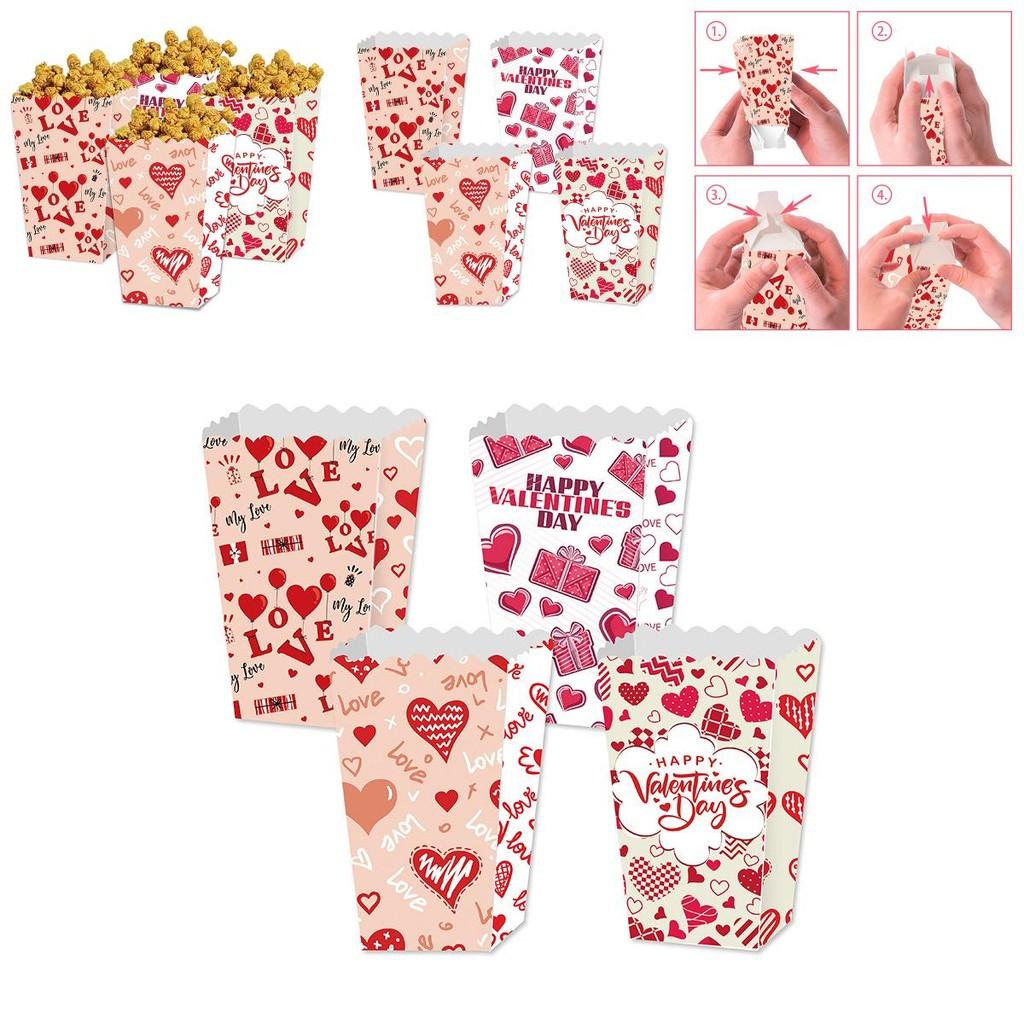 Valentines Day Love You Seasonal Paper Food Container With Cartoon Style For Valentines Day Festivities