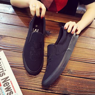 Nieuwe Lente Rijden Canvas Schoenen Ademend Casual Graffiti Gevulkaniseerd Heren Slip-On Schoenen Heren Designer Sneakers Mode