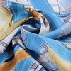 Twill Silk Scarf Women Belt Print Square Scarves Wraps Manual Rolled Echarpes Curled Foulards Femme Bandana Silk Hijabs 90CM