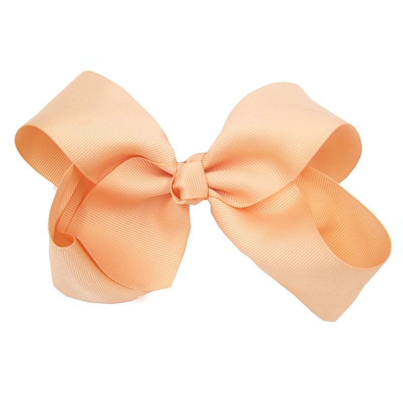 

6-Inch Grosgrain Ribbon Bow Hair Clip for Children - 24 Color Options
