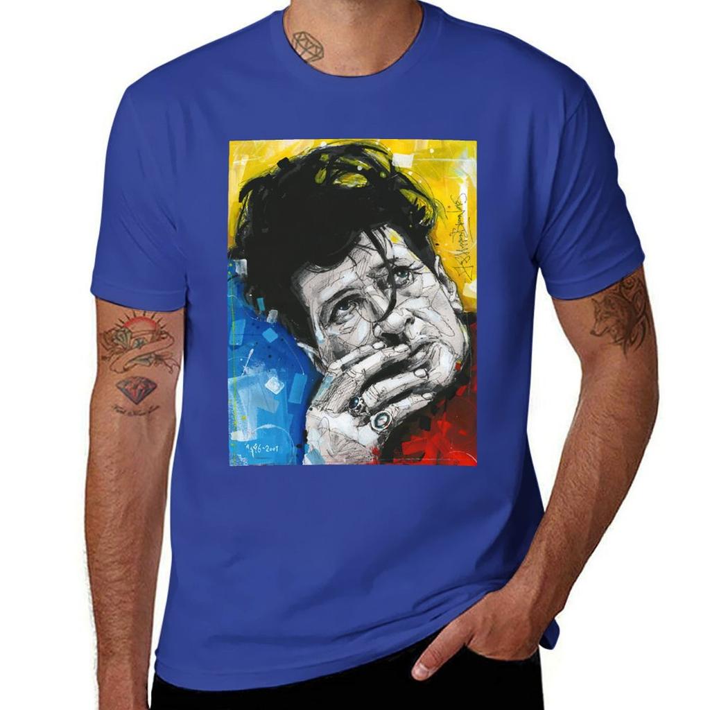 Herman Brood Watercolor T-Shirt Tees Boys Whites T Shirt Men