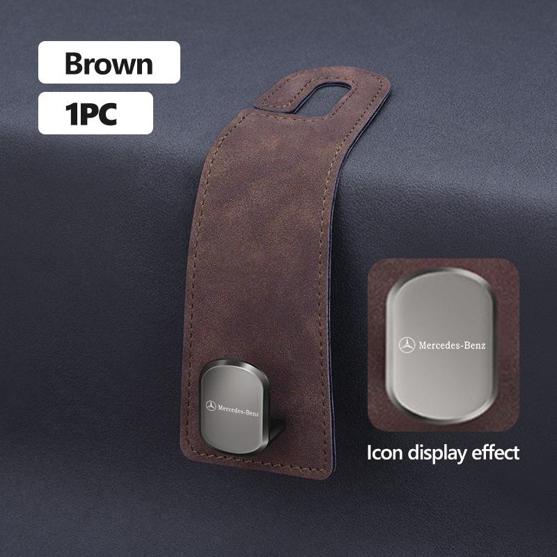 

For Benz Car Back Seat Hook Headrest Suede Soft Hanging Hook Storage Hanger Accessories AMG W213 W124 W108 W126 Exclusive W204