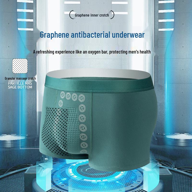 Męskie bezszwowe bokserki mid-waist z czarną technologią, antybakteryjne z grafenem, wygodny krój
