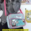 Y2K Cute Denim Ita Bag Girl Transparent Messenger Bag Women Fashion Shoulder Crossbody Bag Lady DIY Badge Totebag Lolita Handbag