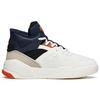Anta Leather Plush Wear-Resistant Shock Absorption Mid-Top Sneakers Men Sneakers White Blue Orange 112148902-1