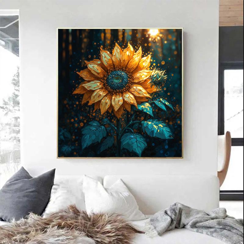 5d DIY Diamond Painting Cross Stitch Abstract Sunflower Diamond Embroidery Mosaic Full Round Drill Home Decor Arts