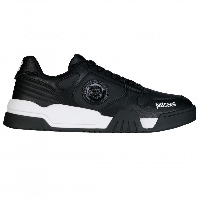 Just cavalli leather sneakers nero tiger - Size: 43