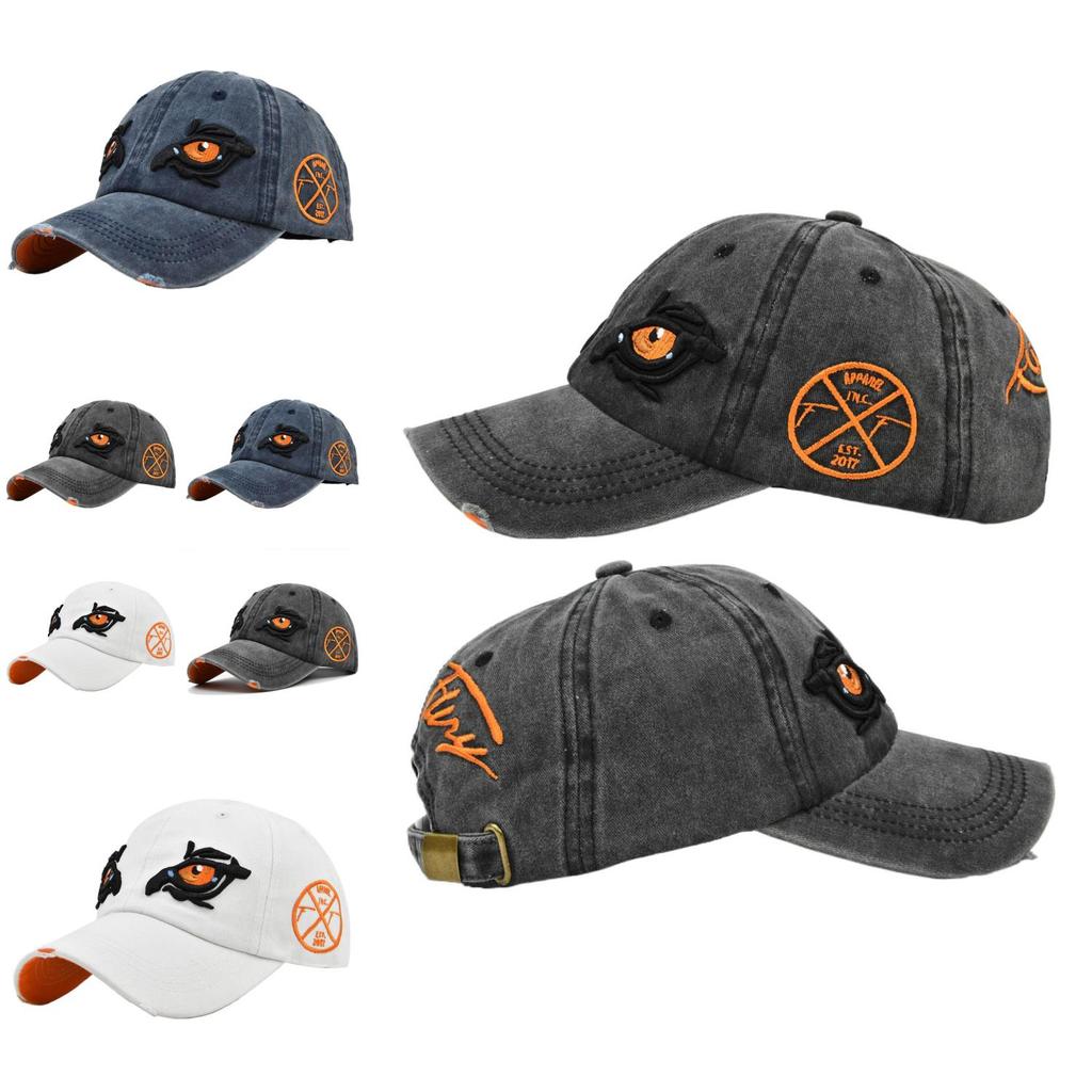 Black Eagle Eye Embroidered Baseball Cap Vintage Duck Tongue Hat Sun Hat