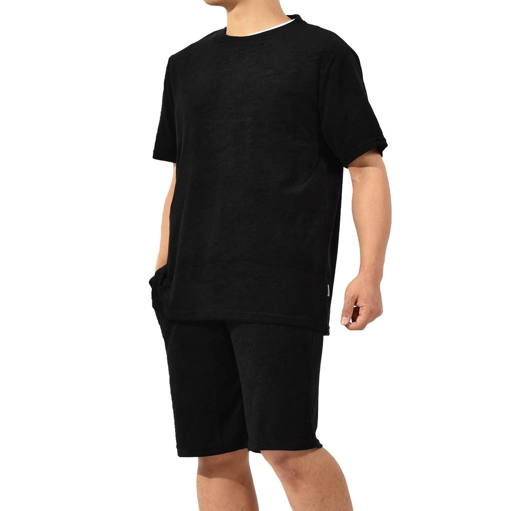 Fruit of the Loom Pajama Pile Home Relaxing Black Set, Fabric, One-Mile Wear, Wear, Wear,