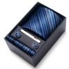 Cravatta Uomo Sposo Matrimonio Compleanno Regalo Per Ragazzi alla Moda Formale Casual Cravatta Asciugamano da Taschino Set Scatola Regalo