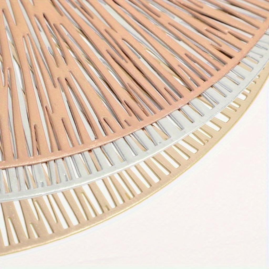 1PC Round Placemats Dining Table Mats Kitchen Hollow Out End Table Decoration Mat