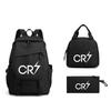 Sports Football Star Printed Youth Primary And Secondary School Student School Bag Three-Piece Men'S And Women'S Backpack