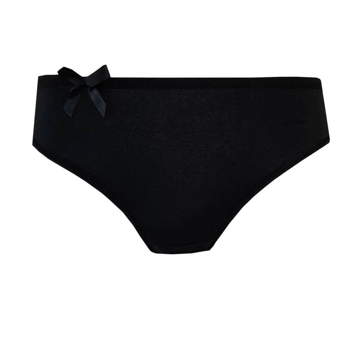 

Жіночі трусики бікіні Бавовняні Барвисті Економічні Зручні One Size чорний