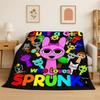 Music Sprunki Incredibox Game Soft Flannel Throw Blanket,Cozy Blanket for Bed,Couch,Sofa,Bedroom,Living Room,Travel,Picnic Kids
