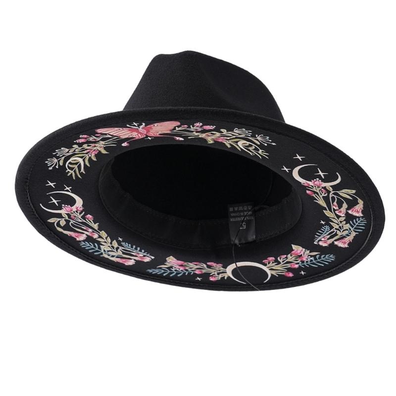 

Bohemian Style Polyester Bucket Hat With Rose Floral Print Sun Hat For Music Festival And Travel Photography 1