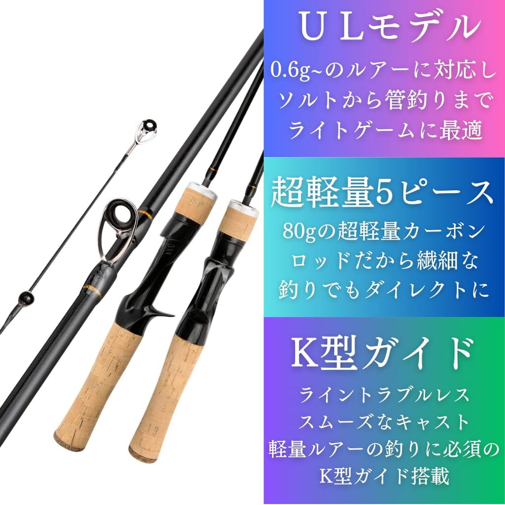 Marildo TOKYO 1.8m 6ft UL Lure Rod, 4-5 Piece, Weight 0.6-6g, Pack Rod (Spinning, 1.8m)