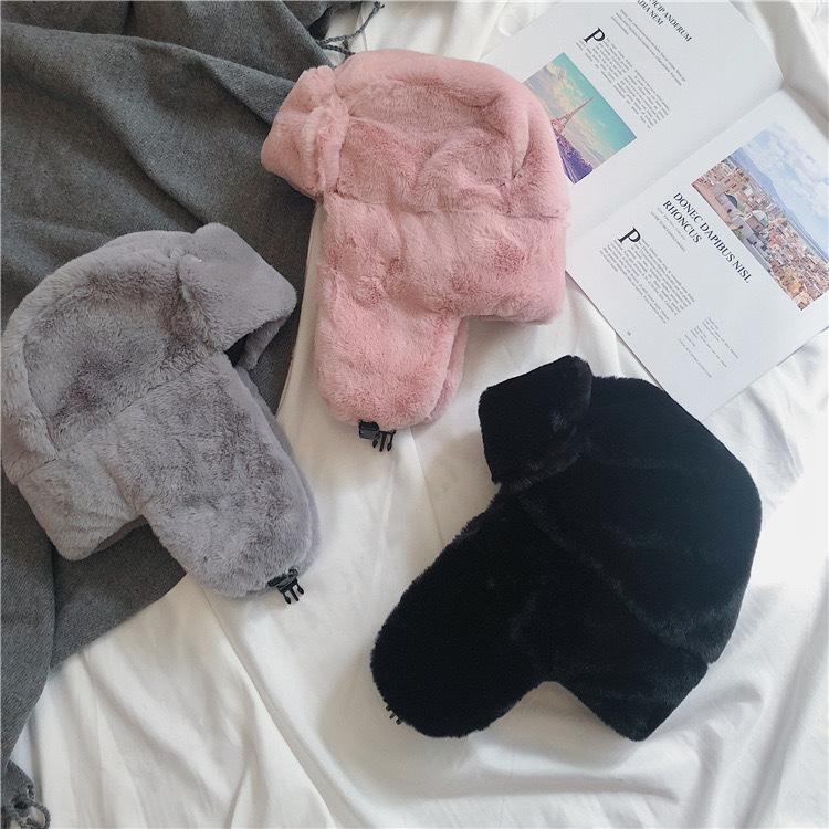 Winter Fluffy Leefeng Hat for Women In Winter Korean Version Northeast Hat for Men In Winter Riding Ears Thickened Windproof and Warm Hat