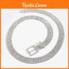 Stylish Silver Water Drilled Waist Chain For Ladies Trendy Body Accessory