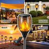 Flickering Flame Solar Garden Lights, Waterproof Outdoor Lawn Lamp Realistic Fire Effect for Yard Patio Pathway Halloween Holiday Decor Lighting