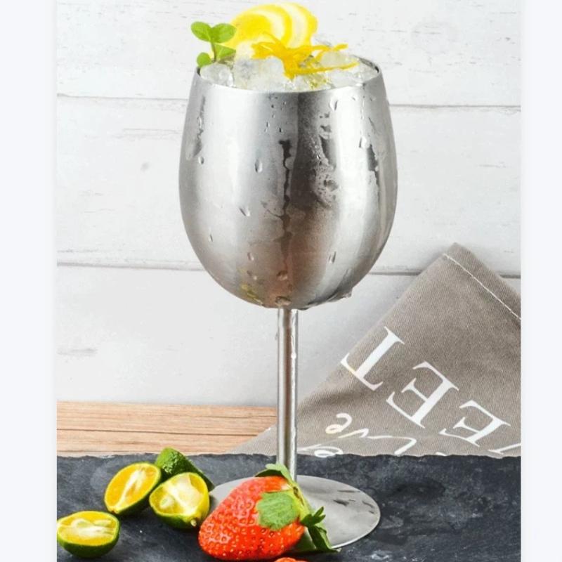 304 Stainless Steel Stemmed Cocktail & Wine Glass – Martini, Champagne, Bar Cup