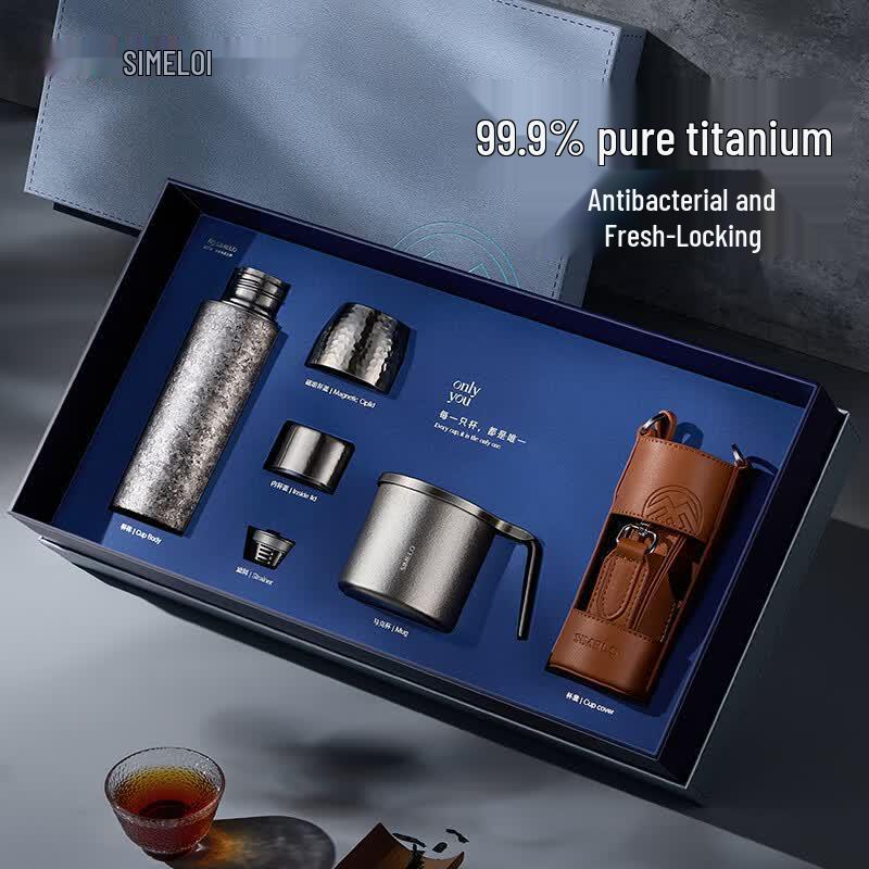 Shimeile Opal Gold Titanium Fresh Brew & Stew Cup Gift Set