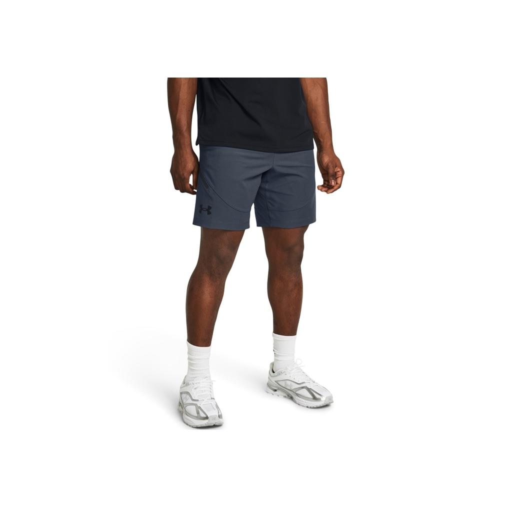 Under Armour Solid Color Mid-Waist Breathable Casual Shorts Men Bottoms Blue 1370378-044