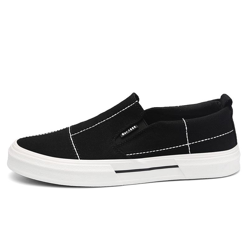 Spring Men's Trendy Slip-ons: Stylish, Comfortable, Breathable Canvas Shoes