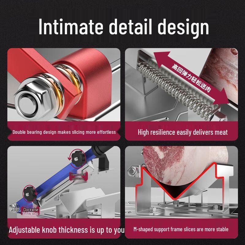 Manual Stainless Steel Frozen Meat Slicer