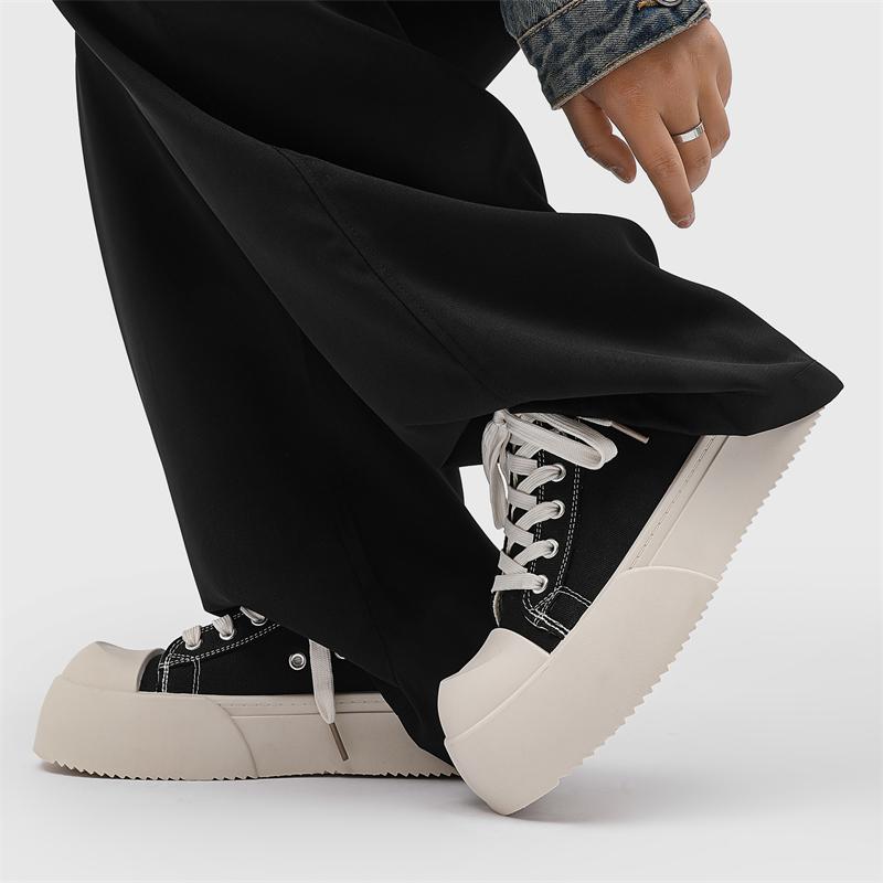 Summer New Half-drag Canvas Shoes Without Heels, Lazy Person's One-foot Wear, Thick-soled, Big-headed Outerwear Board Shoes