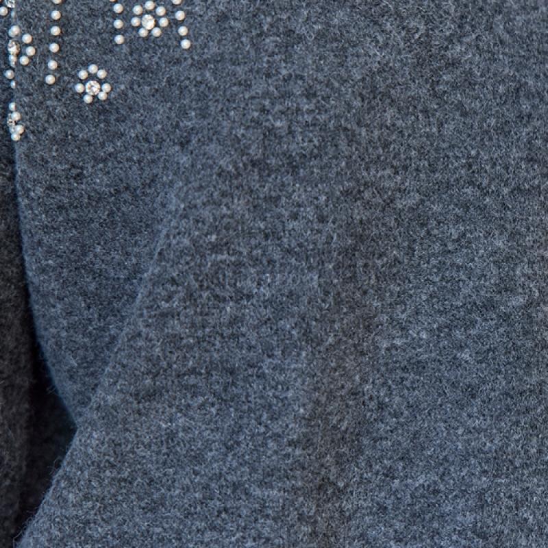 MAXZA Maglia Scollo a V Vestibilità Larga con Decorazione Perle sulla Spalla Ze12qk004na