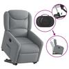 Recliner with Rising Function Light Grey Fabric