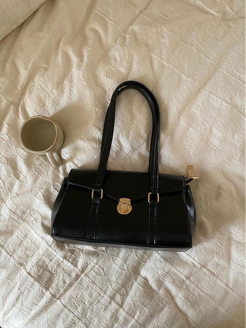 

Корейська легка розкішна жіноча сумка через плече в стилі ретро – колекція осінь/зима 2025 р. чорний